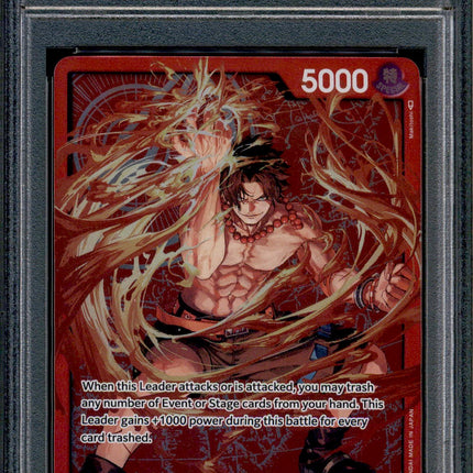 Portgas D Ace - OP03-001 - PSA 10 - Alt Art - English - One Piece - 655