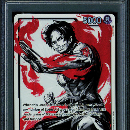 Portgas D Ace - OP03-001 - PSA 10 - Alt Art - English - One Piece - 520