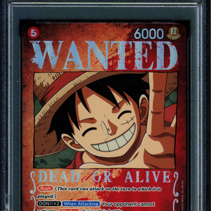 Monkey D Luffy - ST01-012 - PSA 10 - Alt Art - Wanted - One Piece - 519