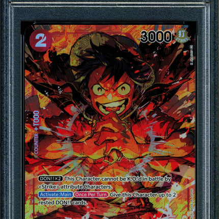 Monkey D Luffy - OP01-024 - PSA 10 - Alt Art - OP01 - One Piece - 61805