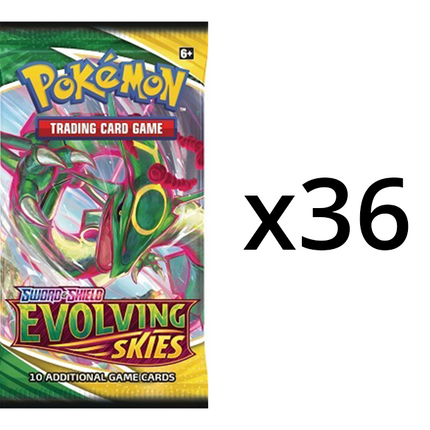 Evolving Skies Booster Pack Lot - x36 Packs - Pokemon - Sealed