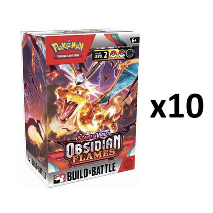 Obsidian Flames SV03 - Build and Battle Display Box (10 kits) - Sealed - Pokemon