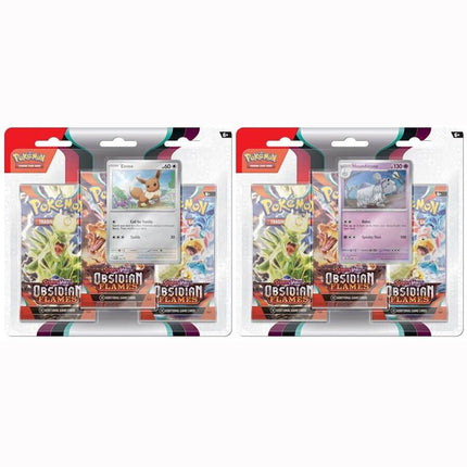 Obsidian Flames SV03 - 3 Pack Blister - Sealed - Set of 2 (1 of each)