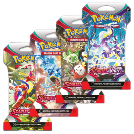 Scarlet & Violet Base Set Sleeved Booster Pack Lot - x36 Packs - Pokemon