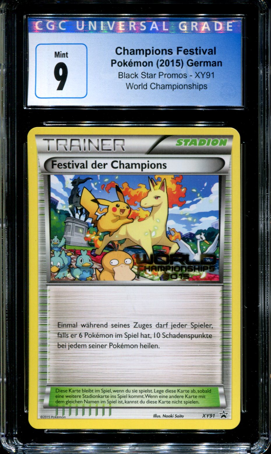 Champions Festival - XY91 - CGC 9 - Black Star Promos - German - World C. -  Pokemon - 94062