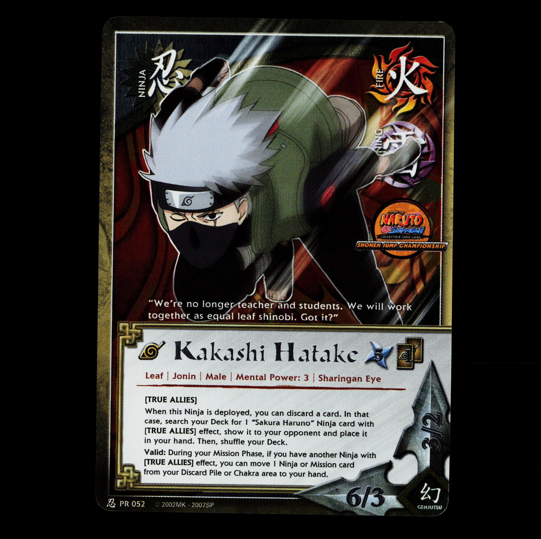 Naruto Photo card Hatake Kakashi Promo A