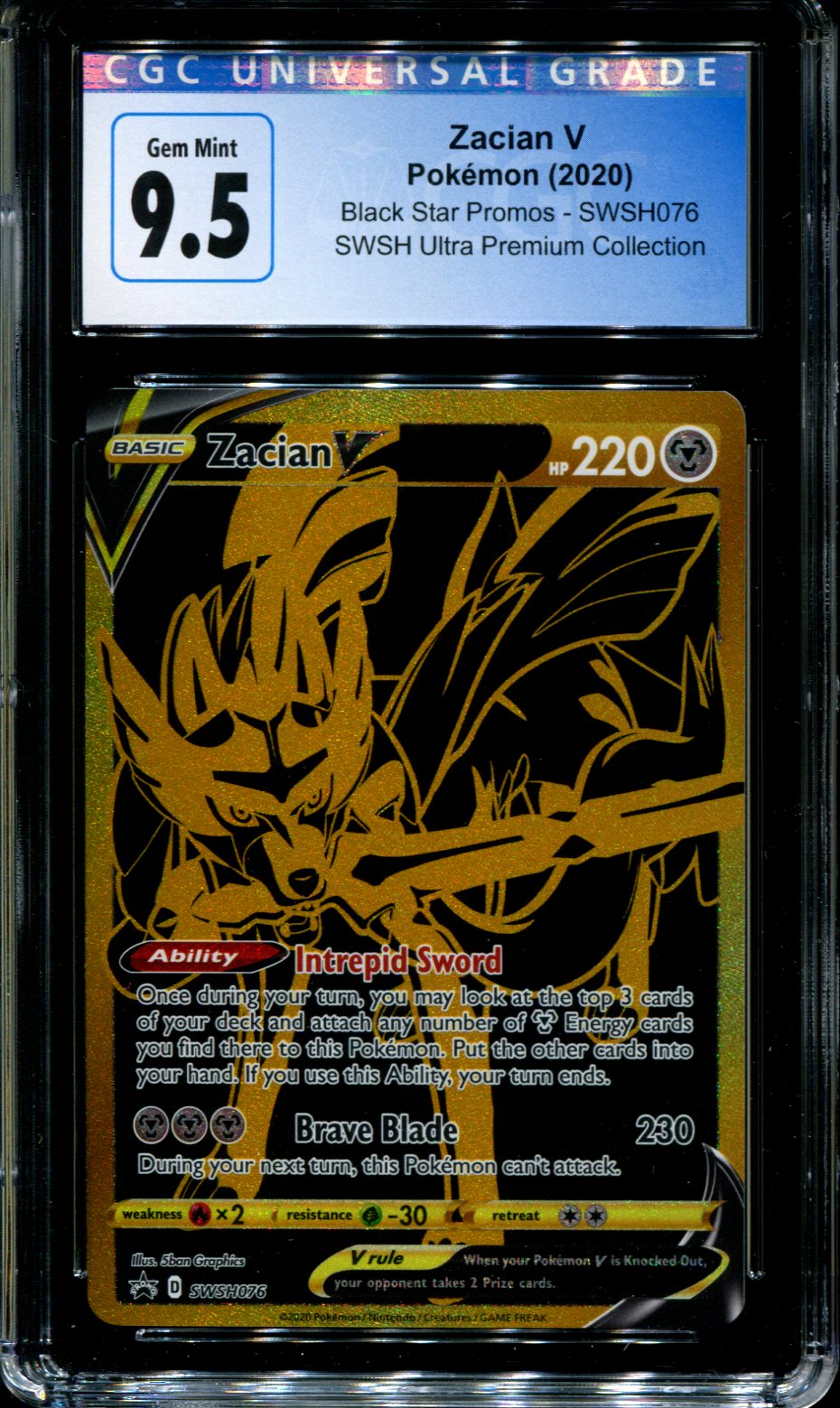  Pokemon - Zacian V - SWSH076 - Black Star Promo