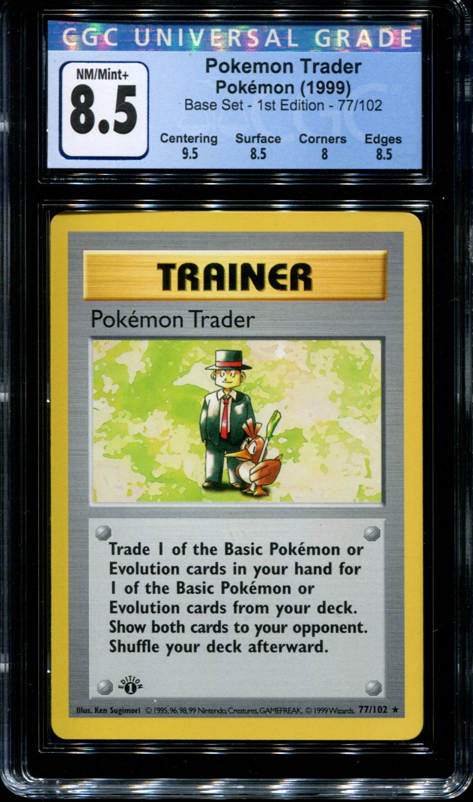 Pokemon Onix 56/102 Shadowless CGC Graded 7.5