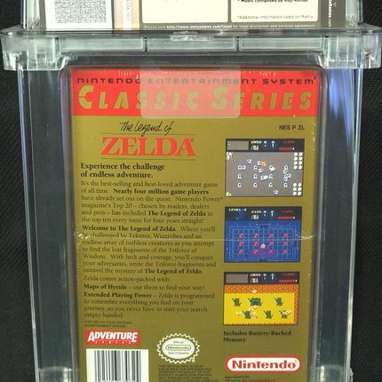 The Legend of Zelda - Classic Series - NES - Nintendo Entertainment System - WATA 9.2 - A+ Seal - Brand New