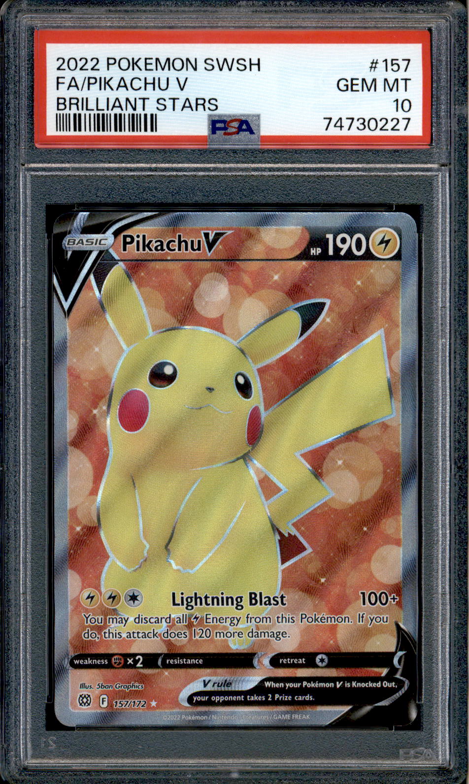 Pikachu V (157/172) [Sword & Shield: Brilliant Stars]