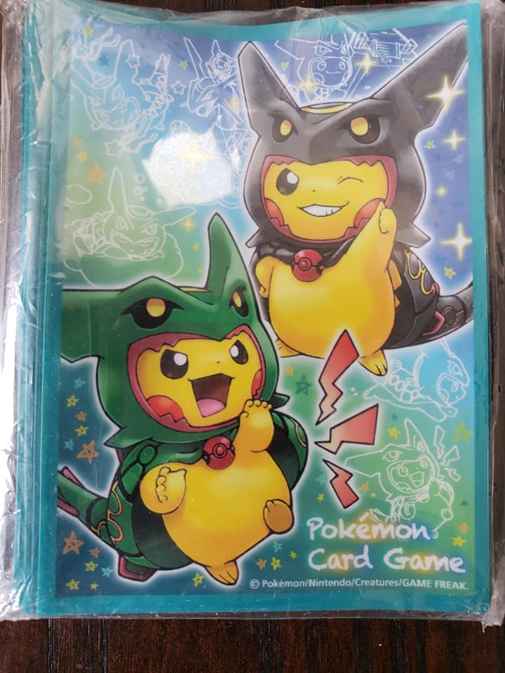 Poncho Wearing Pikachu Mega Charizard X Deck shield 62 sleeves