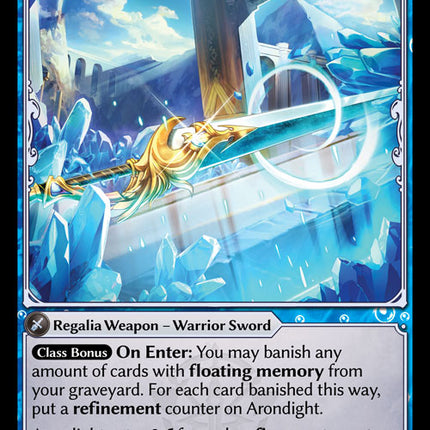 Arondight, Azure Blade - FTC EN-015 - x1 - SR - NM - Foil - Grand Archive TCG