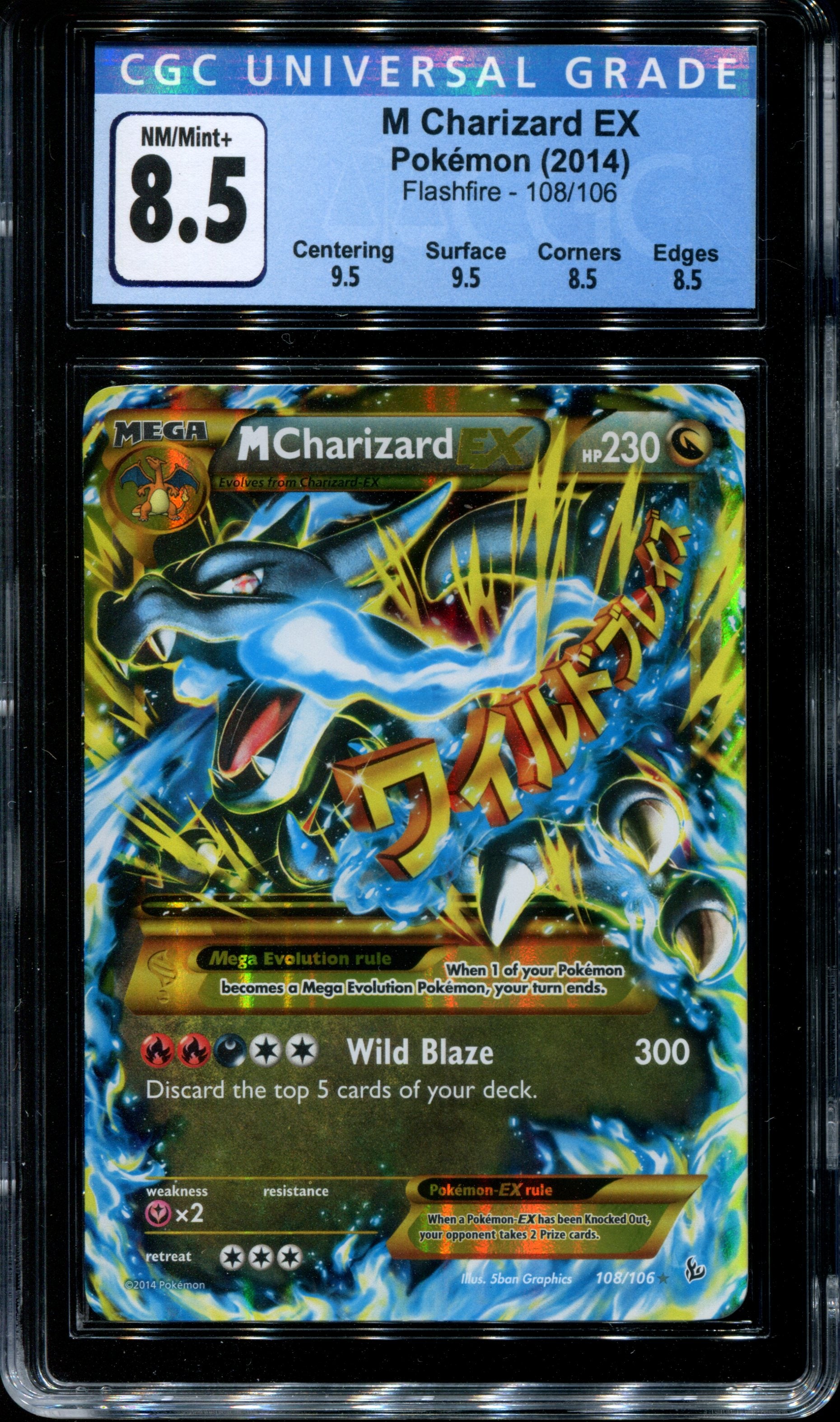 Pokemon XY Flashfire M Charizard EX 107/106 PSA 7