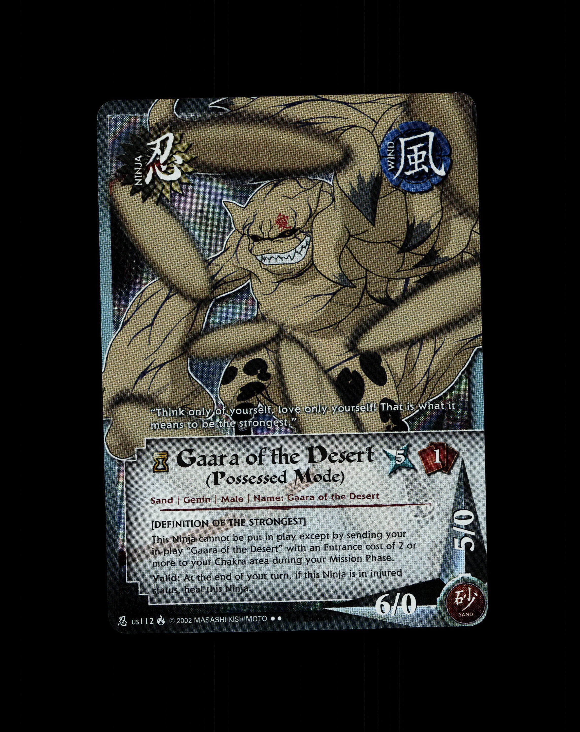 Gaara of the Desert - 818 - NM - 1st Edition - Foil - Naruto CCG