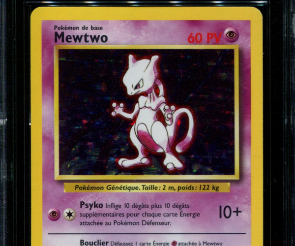Mewtwo 10/102 Pokemon Card Base Set Korean Unlimited - PSA 9
