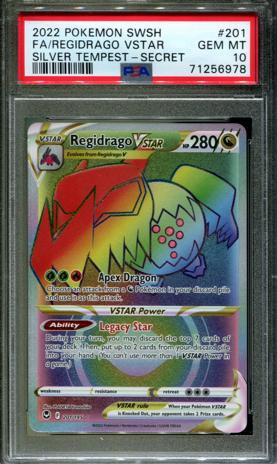 Ho-oh V - 187/195 - PSA 9 - Full Art - Silver Tempest - Pokemon