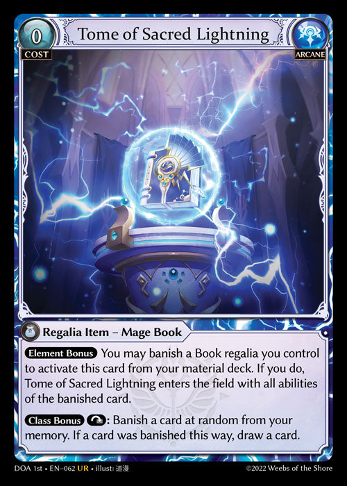 Grand Archive TCG DOA Alter Tome of Sacred Lightning Foil-