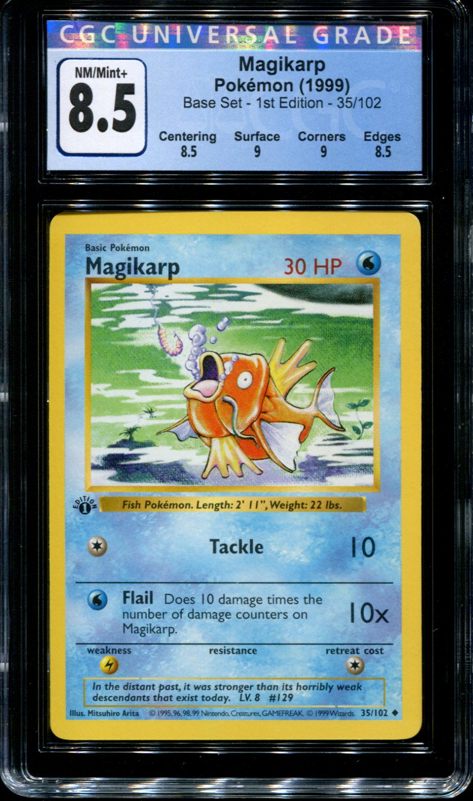 Magikarp - 1st Edition - 35/102 - CGC 8.5 - Base Set - Pokemon